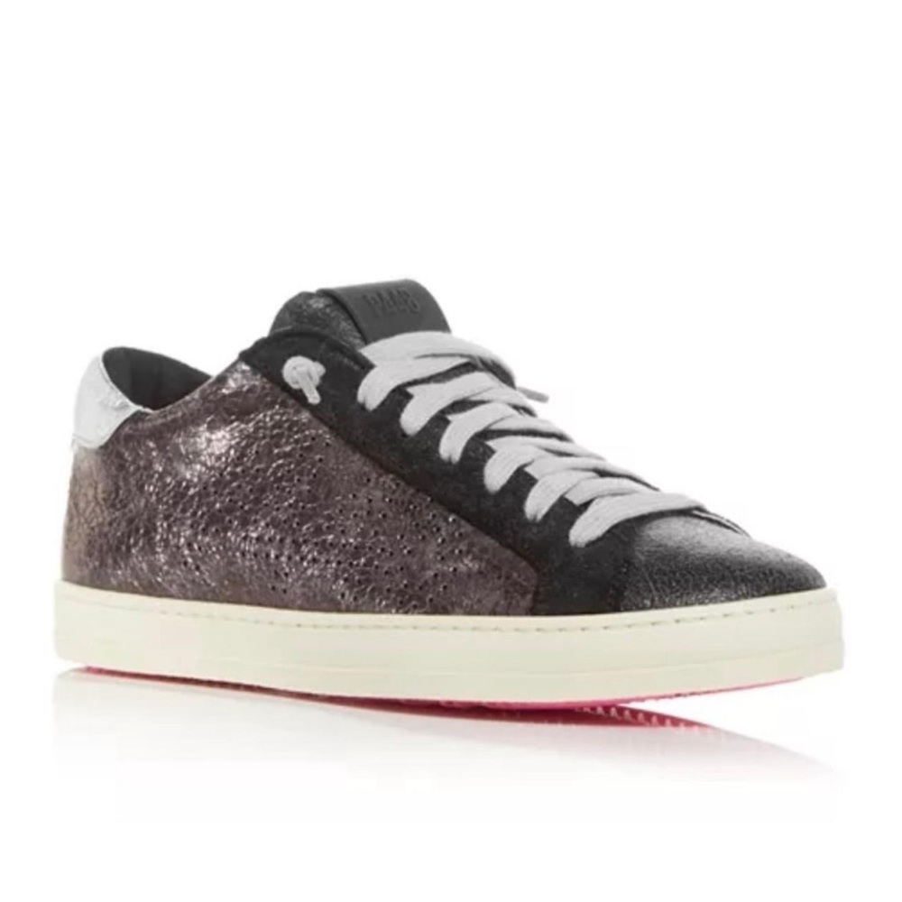P448 John Leather Colorblock Pattern Sneakers sz 39